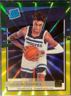 Jaden McDaniels [Green Yellow Laser] #239