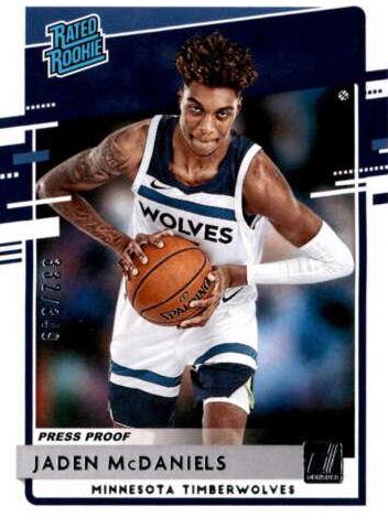 Jaden McDaniels [Press Proof Silver] #239