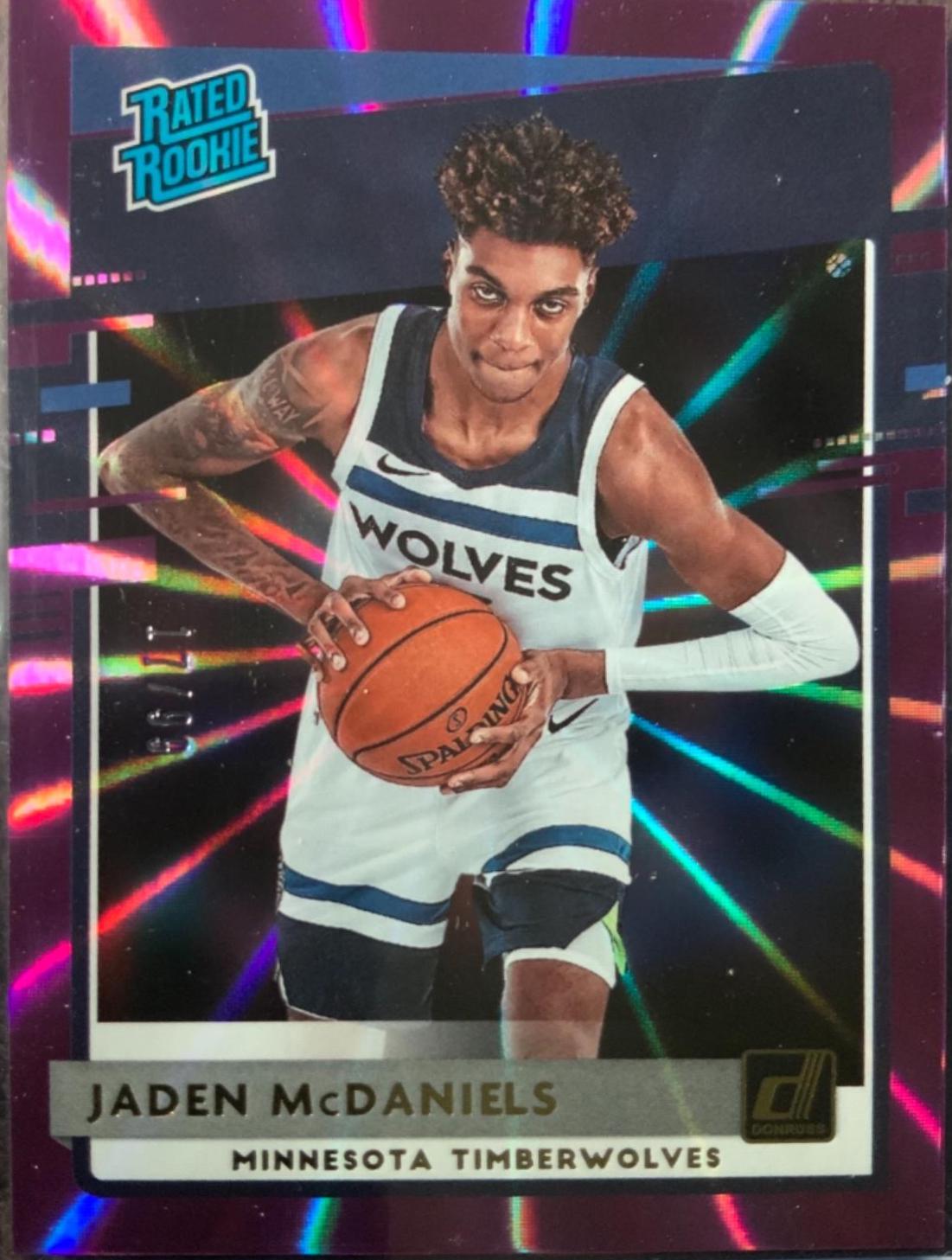 Jaden McDaniels [Purple Laser] #239