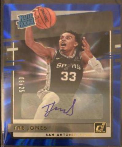 Tre Jones [Auto Blue Laser] #244