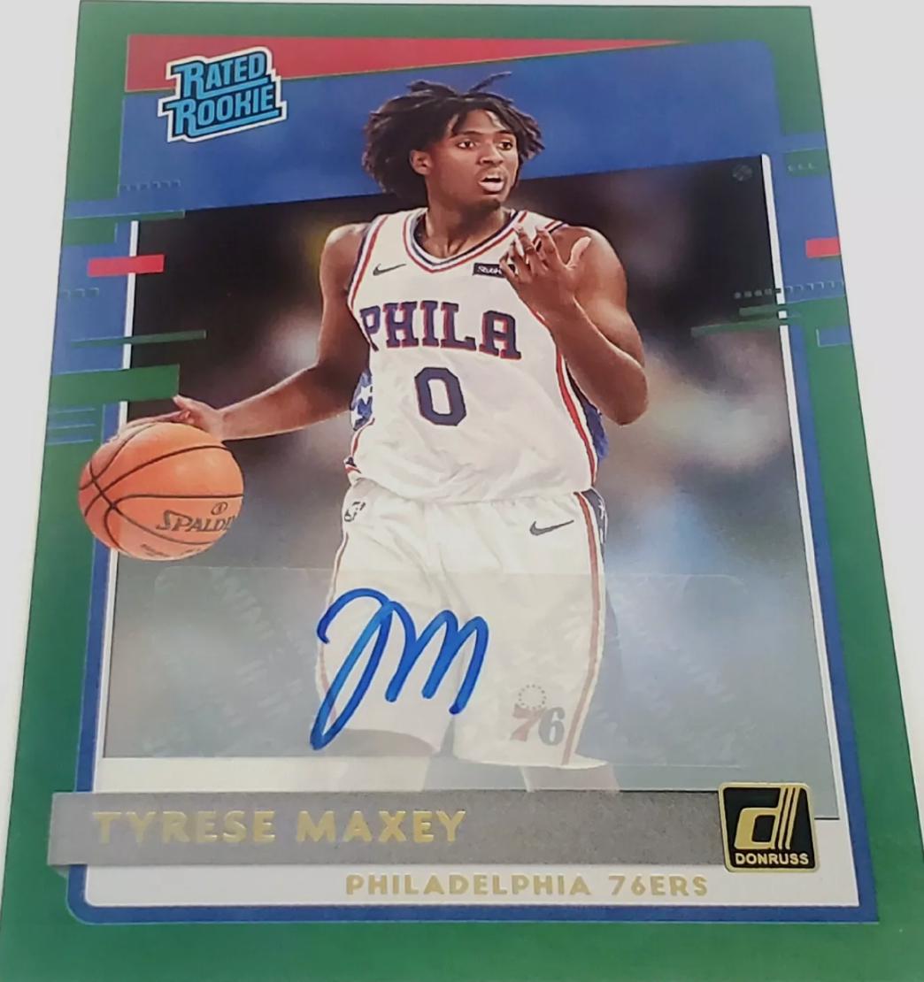 Tyrese Maxey [Auto Green Flood] #211