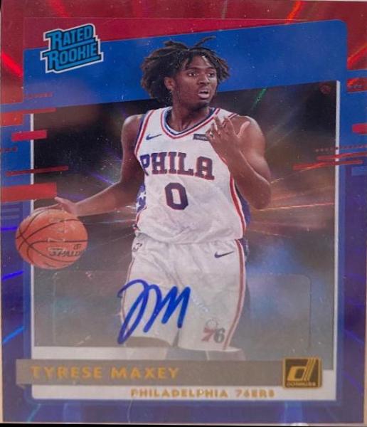 Tyrese Maxey [Auto Red Blue Laser] #211