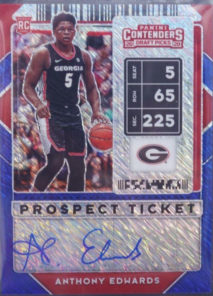 Anthony Edwards [Blue Shimmer Autograph] #51