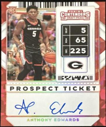 Anthony Edwards [Cracked Ice Autograph Ticket] #51A