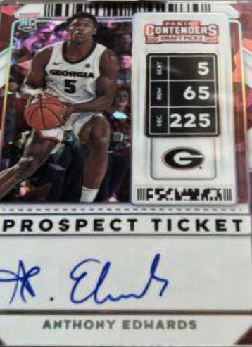 Anthony Edwards [Cracked Ice Autograph] #51