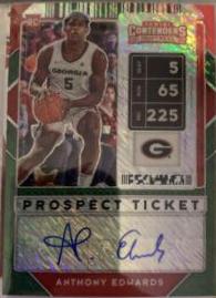Anthony Edwards [Green Shimmer Autograph] #51B