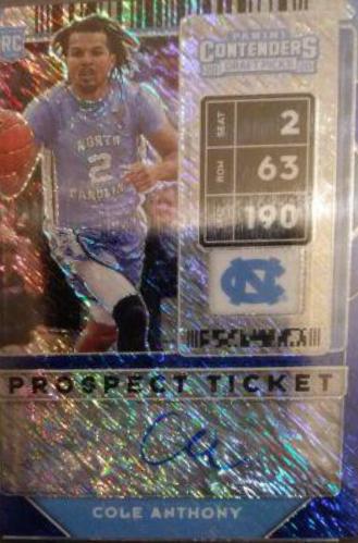 Cole Anthony [Blue Shimmer Autograph] #56