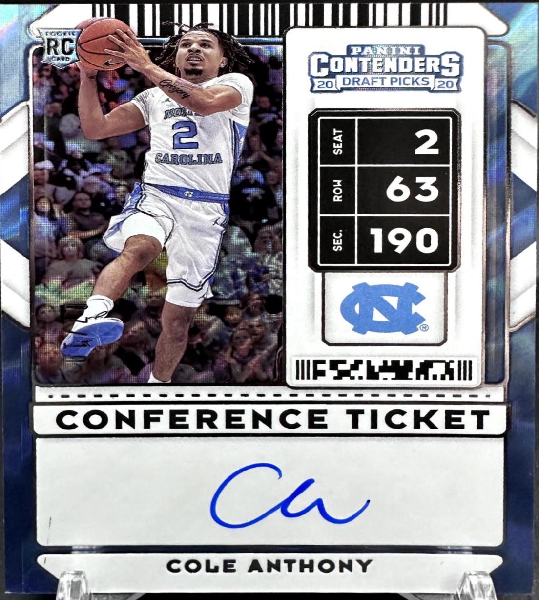 Cole Anthony [Conference Autograph Ticket] #56B