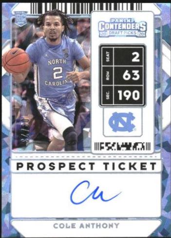 Cole Anthony [Cracked Ice Autograph Ticket] #56B