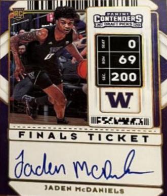 Jaden McDaniels [Finals Autograph Ticket] #64B