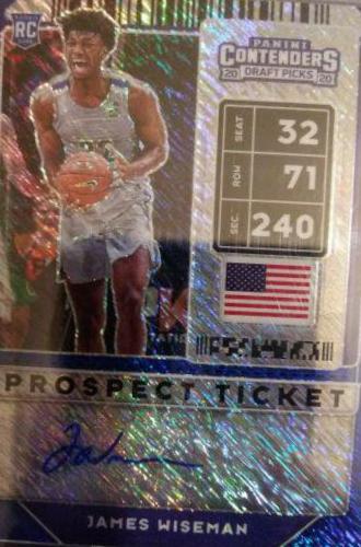 James Wiseman [Blue Shimmer Autograph] #53