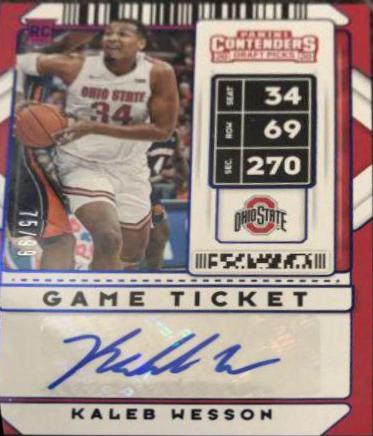Kaleb Wesson [Blue Autograph] #137