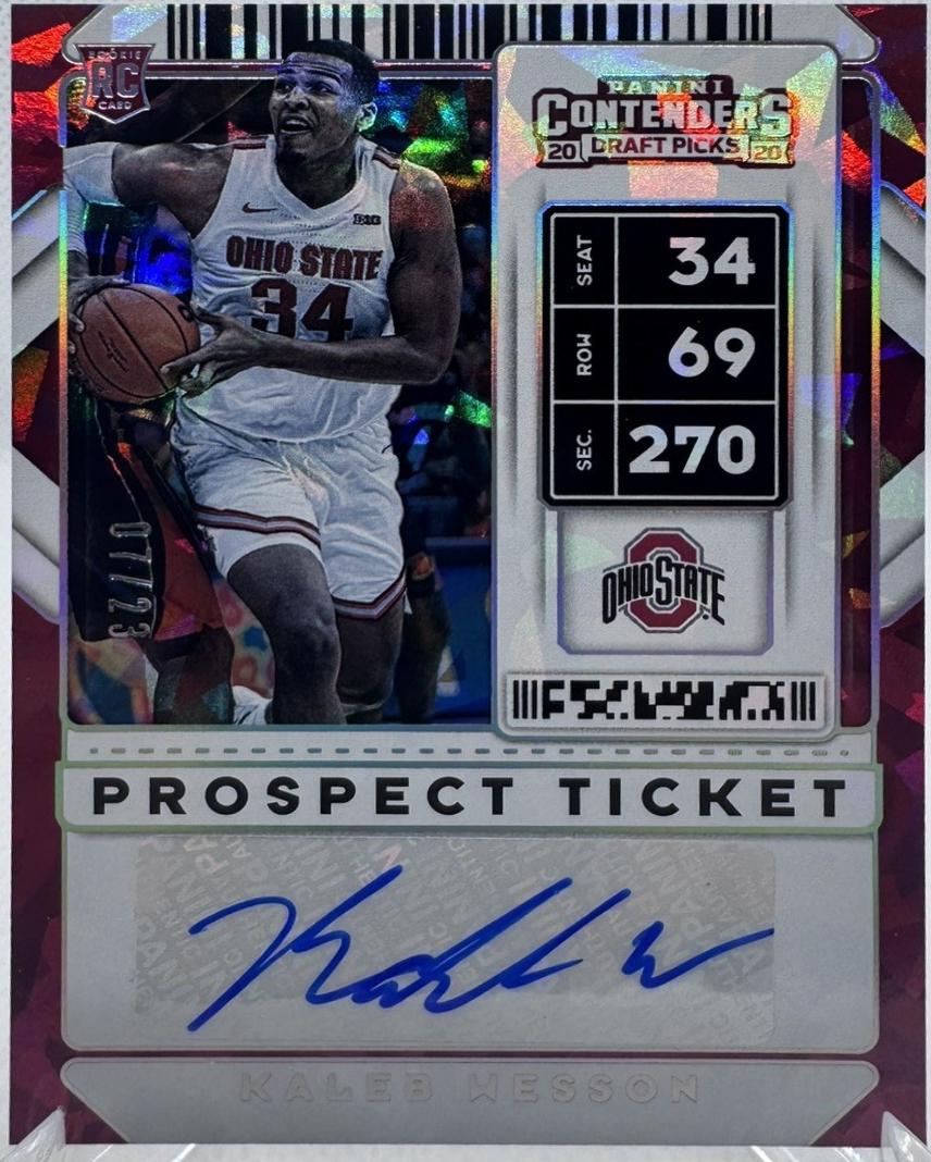 Kaleb Wesson [Cracked Ice Autograph] #137