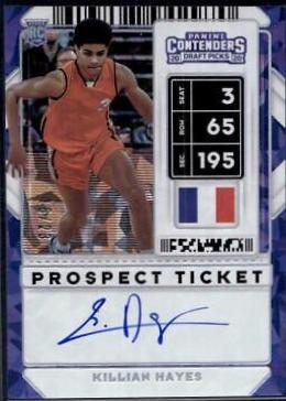 Killian Hayes [Cracked Ice Autograph Ticket] #63B
