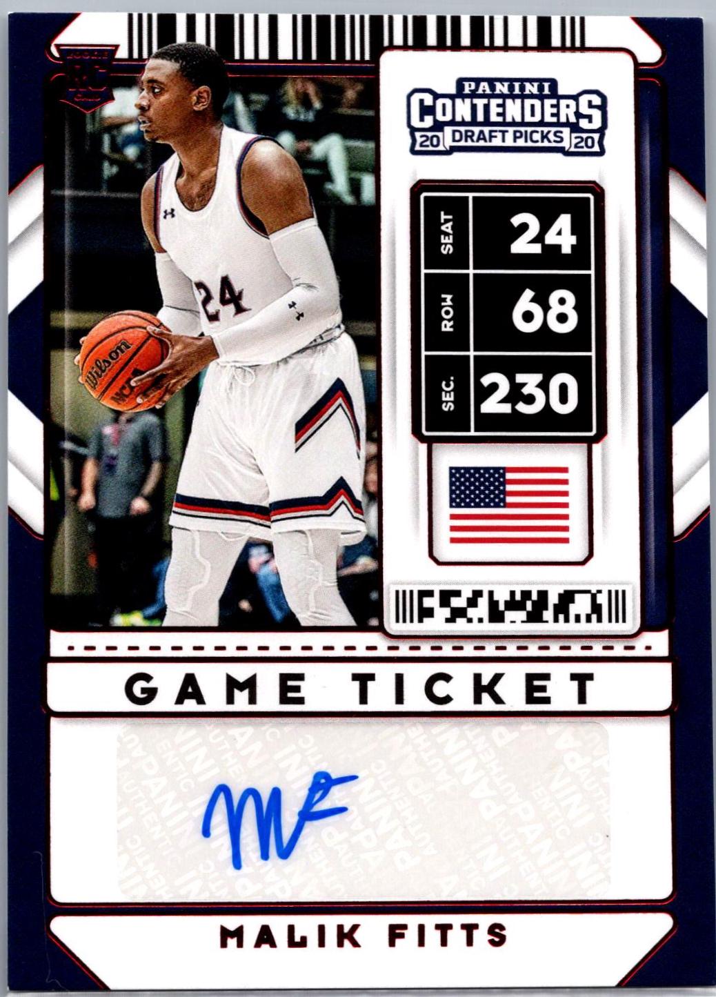 Malik Fitts [Red Autograph] #106V