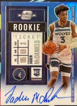 Jaden McDaniels [Autograph Blue] #101