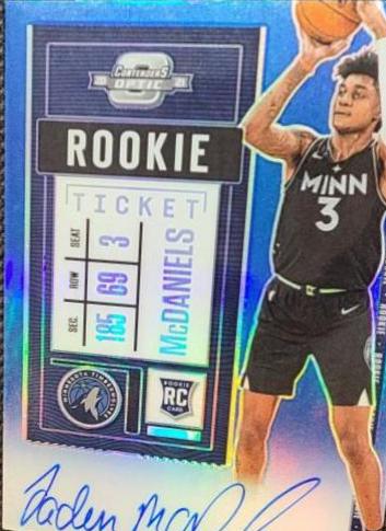 Jaden McDaniels [Autograph Blue] #101V