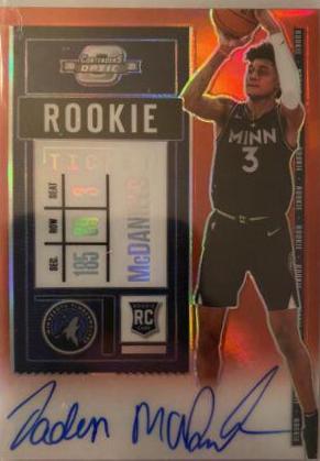 Jaden McDaniels [Autograph Red] #101V