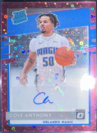 Cole Anthony [Autograph Fast Break Pink] #165