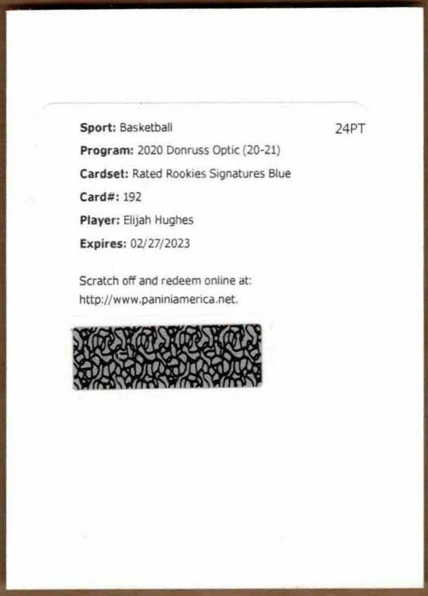Elijah Hughes [Autograph Blue] #192