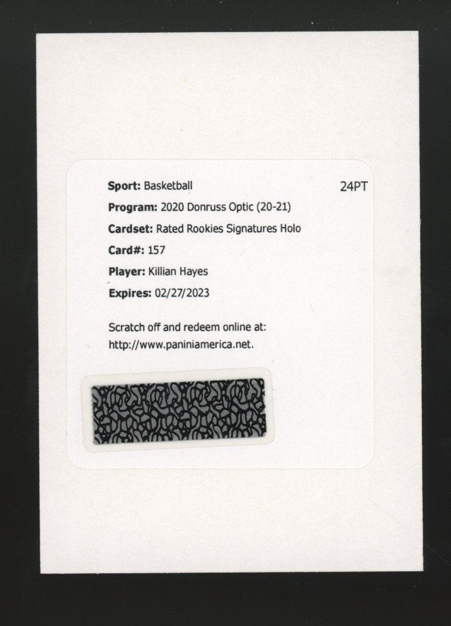 Killian Hayes [Autograph Holo] #157
