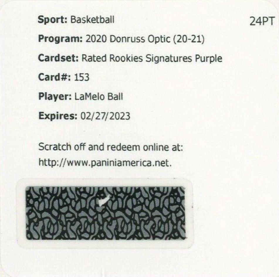 LaMelo Ball [Autograph Purple] #153