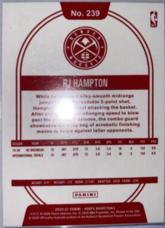 RJ Hampton [Red] #239