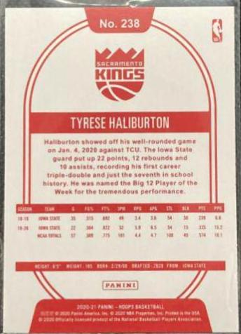 Tyrese Haliburton [Red] #238