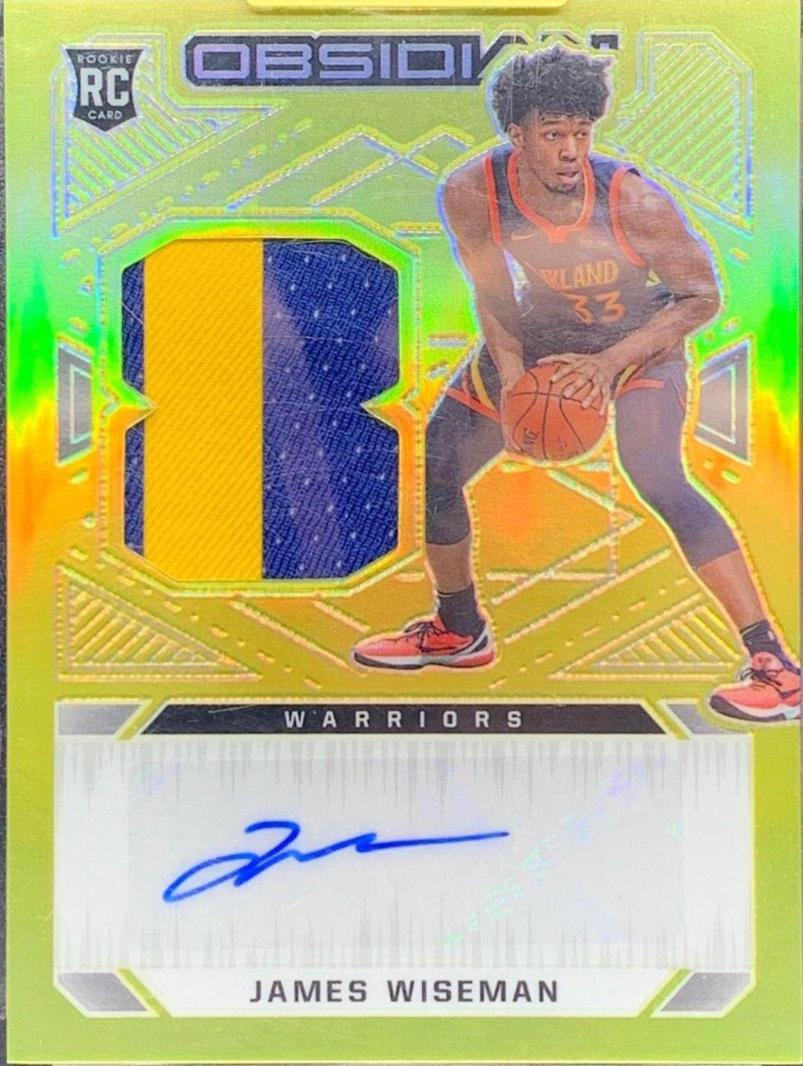James Wiseman [Jersey Autograph Yellow Flood] #220