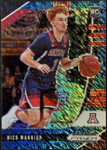 Nico Mannion [Blue Shimmer Prizm] #18