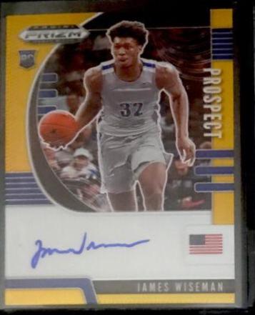 James Wiseman [Gold Prizm] #PA-JW