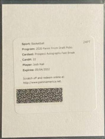 Josh Hall [Fast Break Prizm] #PA-JH