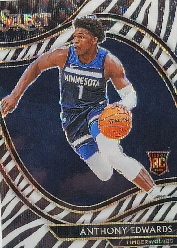 Anthony Edwards [Zebra Prizm] #300