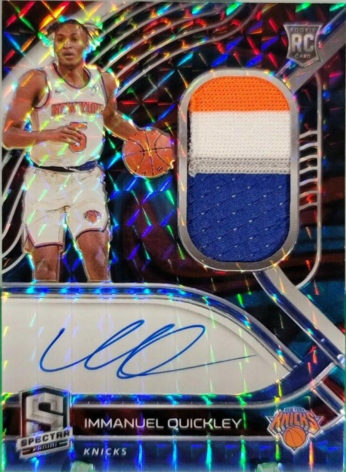 Immanuel Quickley [Jersey Autograph Interstellar] #184