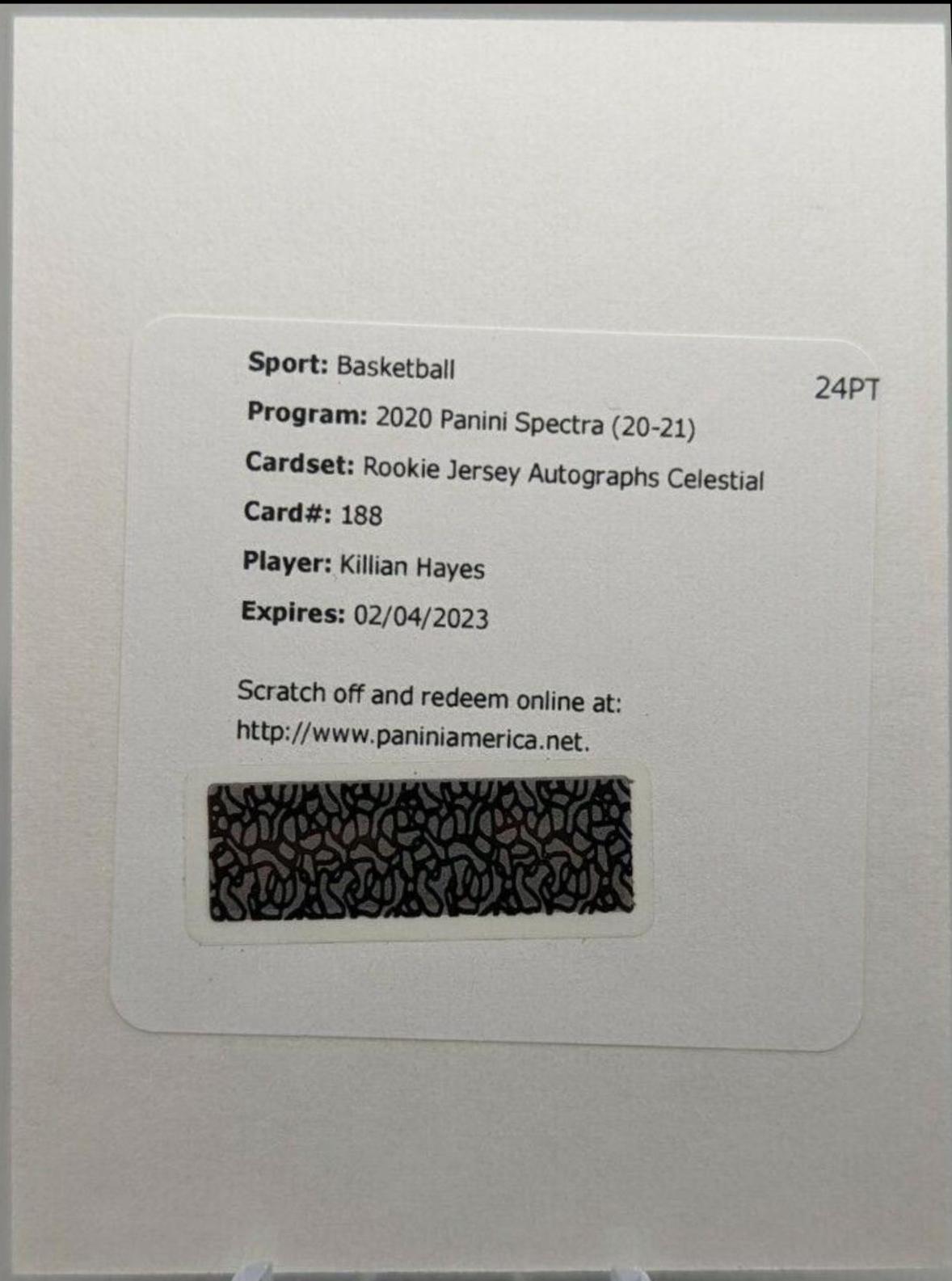 Killian Hayes [Jersey Autograph Celestial] #188