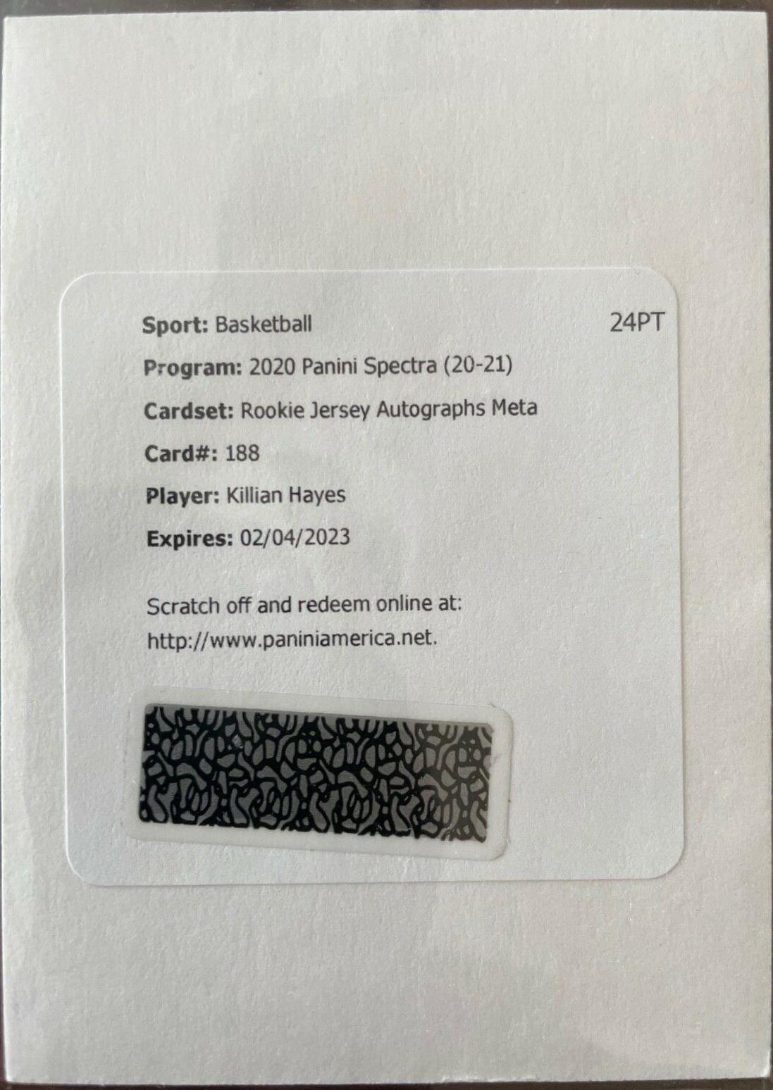 Killian Hayes [Jersey Autograph Meta] #188