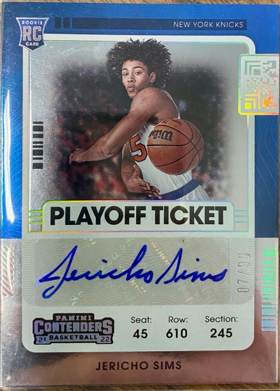 Jericho Sims [Autograph Playoff] #151
