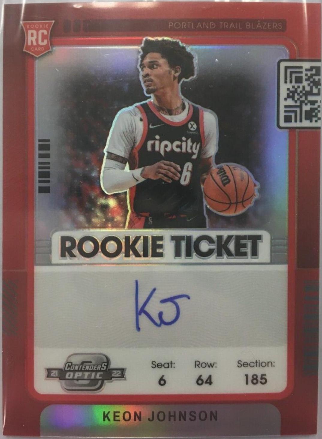 Keon Johnson [Autograph Red Shimmer] #121