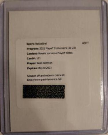 Keon Johnson [Variation Autograph Playoff] #121