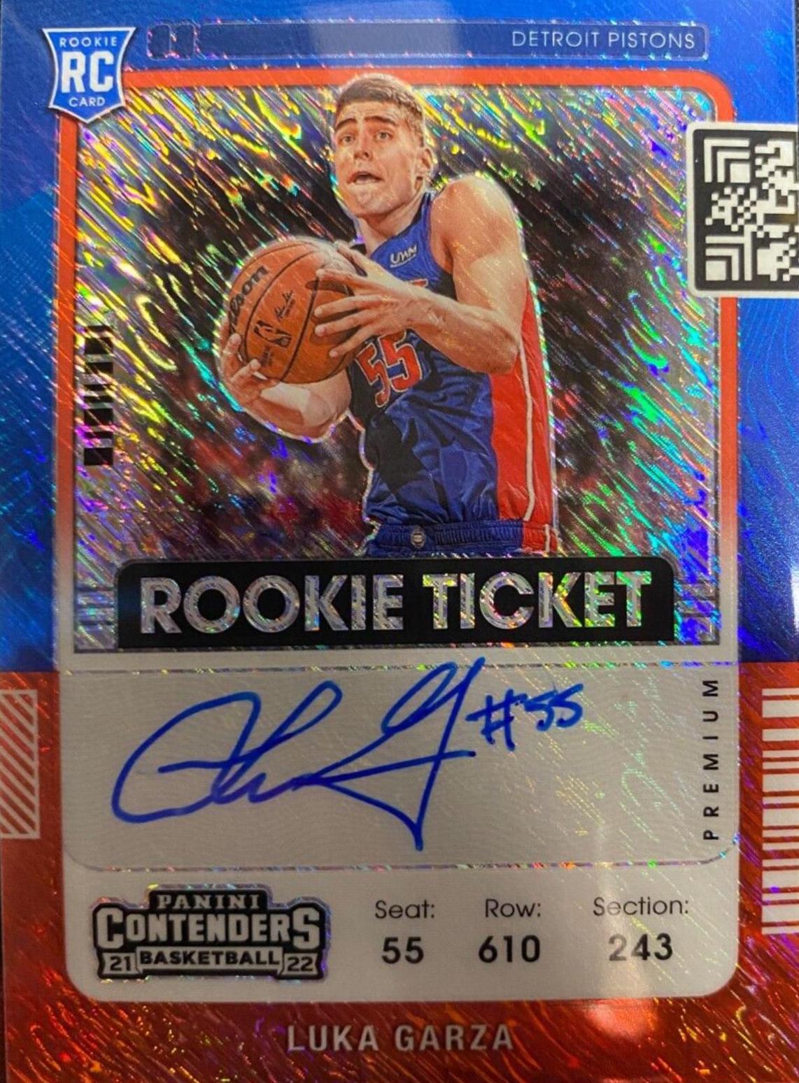 Luka Garza [Autograph Red Shimmer] #138