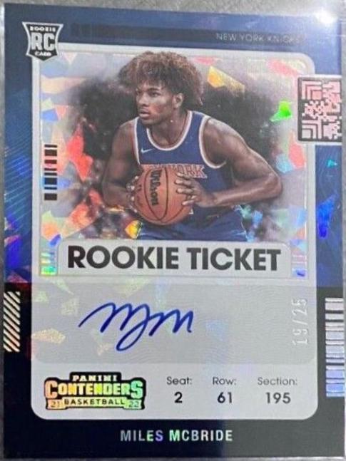 Miles McBride [Variation Autograph Cracked Ice] #132