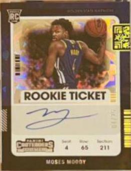 Moses Moody [Autograph Cracked Ice] #114