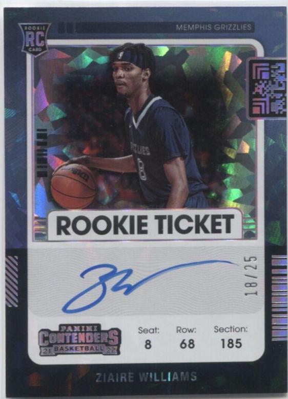 Ziaire Williams [Autograph Cracked Ice] #110