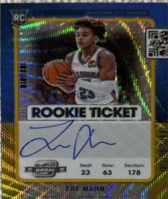 Tre Mann [Autograph Gold Wave] #116