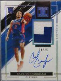 Cade Cunningham [Elegance Patch Autograph Holo Silver] #101