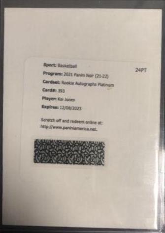Kai Jones [Autograph Platinum] #393