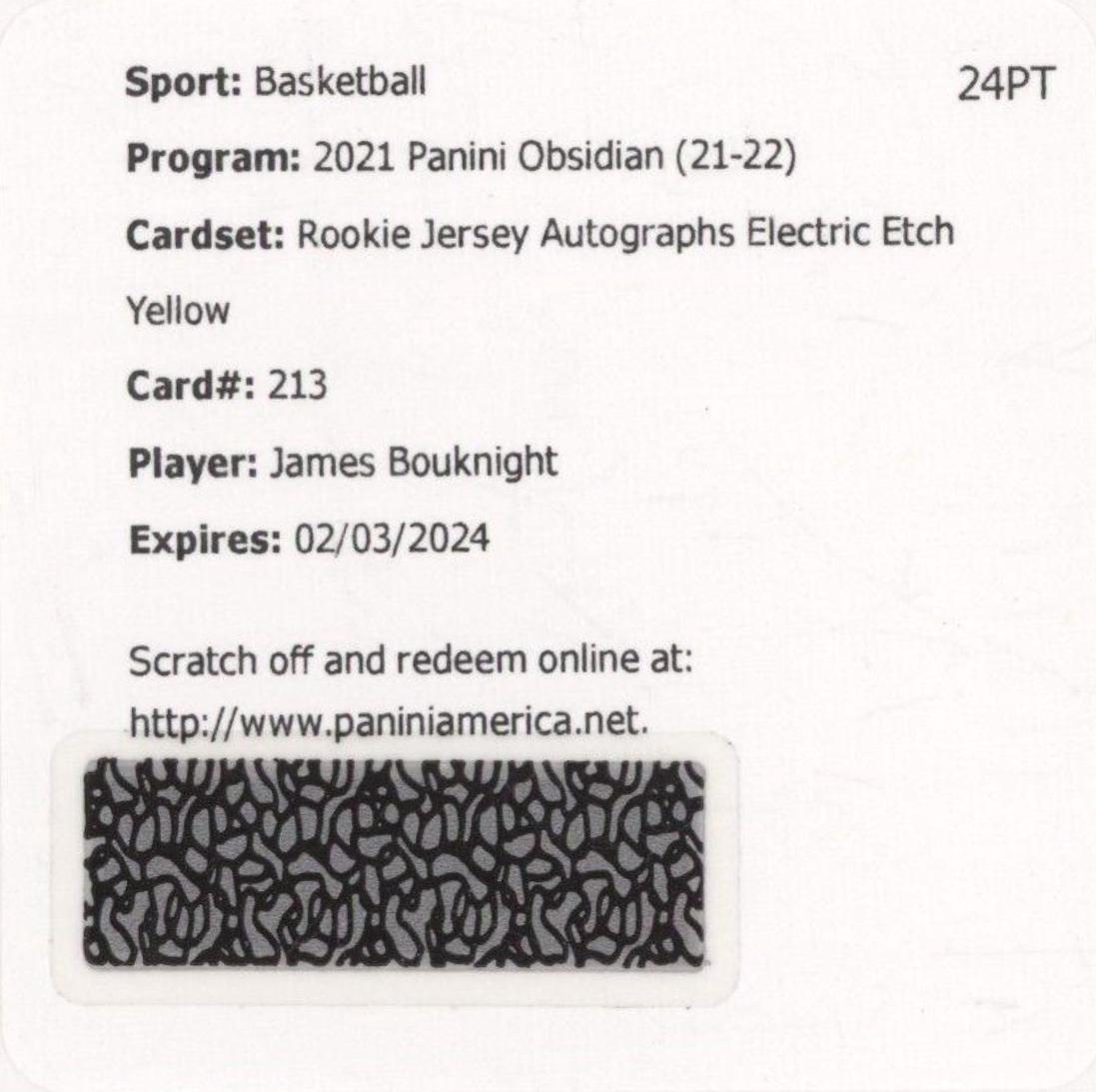 James Bouknight [Jersey Autograph Yellow] #213