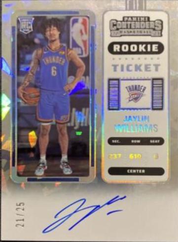 Jaylin Williams [Autograph Cracked Ice Ticket] #138