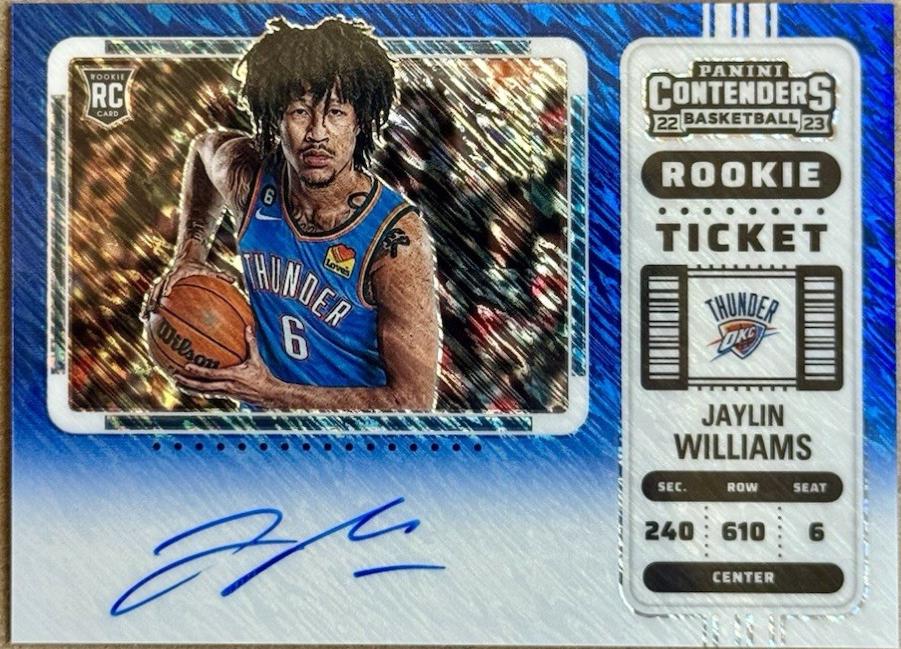 Jaylin Williams [Autograph Premium Edition Blue Shimmer Ticket] #138