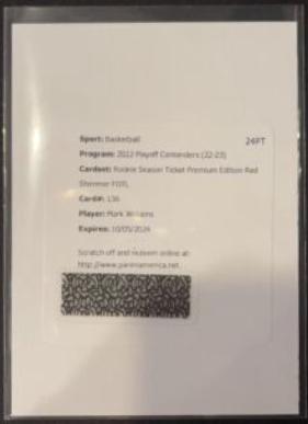 Mark Williams [Autograph Premium Edition Red Shimmer Ticket] #136